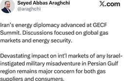 I.R. Iran, Ministry of Foreign Affairs- Iran FM: Israel-provoked military escalation threatens global energy security